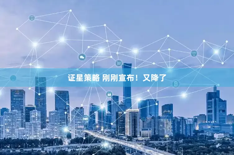 证星策略 刚刚宣布！又降了