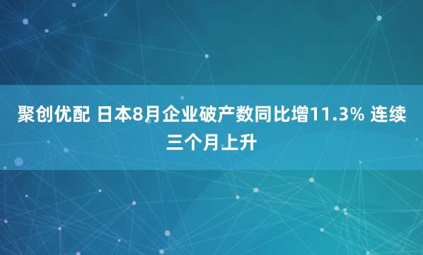 聚创优配 日本8月企业破产数同比增11.3% 连续三个月上升